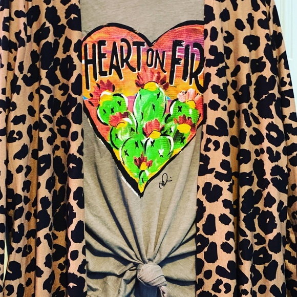 Lucky Leopard Cardigan Sweater - Picture 2 of 3